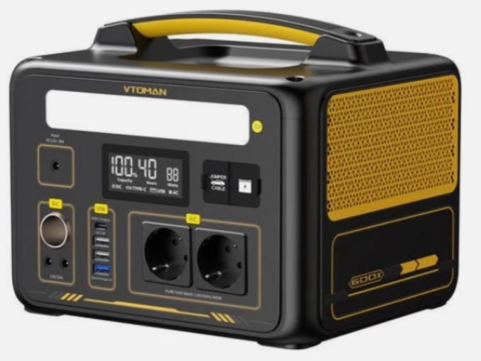 VTOMAN Jump 600X Tragbare Powerstation 299 Wh Kapazität, 600 W Leistung:Mit einer starken Leistung von 600 W und einer Kapazität von 299 Wh bietet der Jump 600X sofortige Gesamtleistung von bis zu 1200 W.