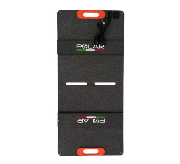 POLAR SOLAR PANEL SP200W Power: 200 W Led diode: yes Type: EFTE panel Degree of protection: IP65 Output voltage and current USB QC 3.0: 5V/3A - 9V/2A - 12V/1.5A TYPE-C: 5V/3A - 9V/2A - 12V/1.5A - PD18W MC4 / Anderson / DC:12-18V/5.55A