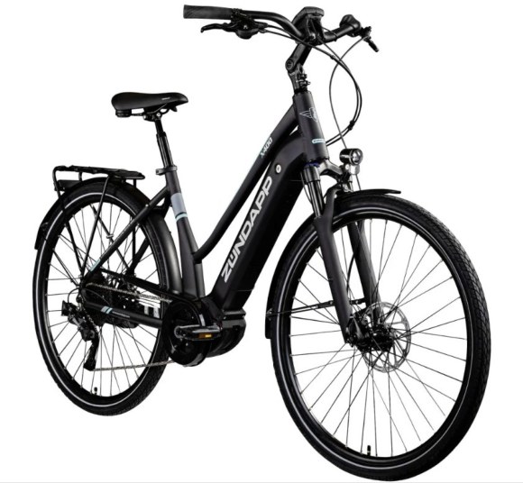 Zündapp E-Bike Trekking X400 28 Zoll 11-Gang 500 Wh schwarz türkis