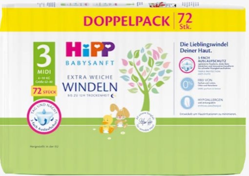 Windeln Größe 3 72 Stück