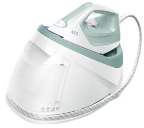 AEG ST7-1-4LG Dampfbügelstation 2.400 Watt RESILIUM Ski 264 Bügelsohle 1,2 Liter Wassertankkapazität Länge des Netzkabels: 1,9 m Anti-Kalk-Patrone Dampfdruck: 6,5 bar